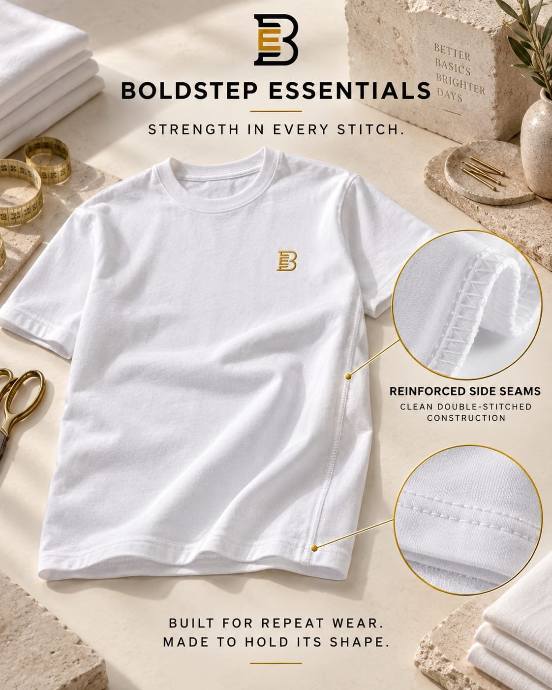 BOLDSTEP ESSENTIALS 12 OZ HEAVYWEIGHT PREMIUM TEE - Image 6