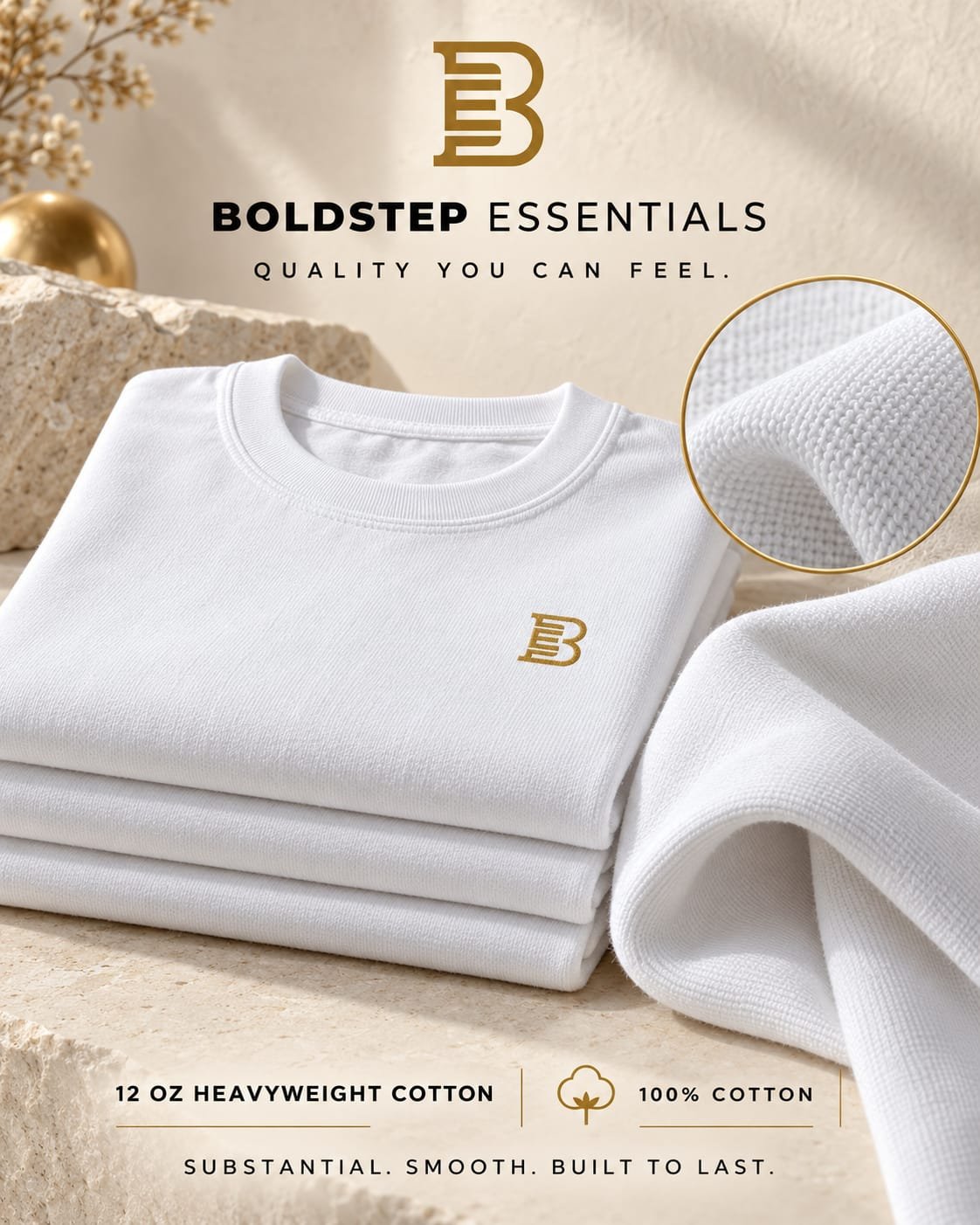 BOLDSTEP ESSENTIALS 12 OZ HEAVYWEIGHT PREMIUM TEE - Image 5